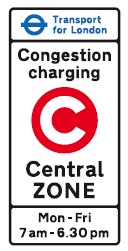Entrance to congestion charging zone
